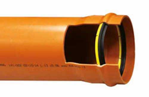 Foto Tubi con giunto gielle e guarnizione FlexBlock o anello di tenuta di materiale elastomerico per condotte di fognature e scarichi interrati non in pressione
